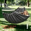 product-fancy-2c46f385-10ff-4964-bbbe-4764acad5ba7 1pc Patio/Outdoor Hammock with Support Pole, Sturdy Dark Gray Fabric Hammock with Anti-Tip Design, Durable with Tie-Down Ropes - Ideal for Relaxing in the Patio, Outdoors, Indoors, and Camping, for Outdoor Hammock Use