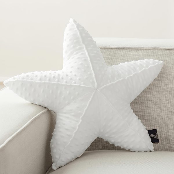 product-fancy-2c4bec90-e606-42be-acb3-ea4f2d4801da 1pc Starfish Shaped Velvet Throw Pillow, Ocean Series Creative Decorative Cushion Pillow, 20.5 X 20.5 Inch