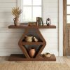 product-fancy-2c85e490-4022-4c36-9737-3556be021ad4 3 Tier Farmhouse Console Table for Entryway, Wooden Sofa Table Behind Couch with Storage Shelves, 39.4 Inch Narrow Rectangular Hallway Table, Rustic Foyer Table for Living Room Decor, Walnut End