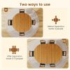 product-fancy-2d1335df-44c2-4c20-91ec-d955fc5861e4 5pcs Kitchen Table Set with Round Extendable Dining Table for 4-6 Individuals, Ideal for Compact Dining Areas