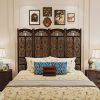 product-fancy-2d16fa18-9252-4b0b-a806-de971f68b68a Handmade 4 or 6 Panel Floral Carved Wood Room Divider Screen - Freestanding Folding Privacy Partition with Burning Walnut & White Finish, Ornate Lattice Design, Lightweight Portable for Home Office Hotel Decor, Space-Saving Decorative Partition