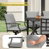 9pcs Outdoor Dining Set - Patio Dining Set for 8. Includes 1 Rectangular Table, 8 Dining Chairs with Cushions, for Lawn, Garden