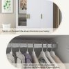 product-fancy-2d3fcb3a-da3c-42b0-bee5-a6ede1c5ca7f 3 Doors Armoire Wardrobe Closet with Mirror, LED Armoire with Doors And Drawers, Wooden Armoire Storage Cabinet with Hanging Rod, Adjustable Shelves