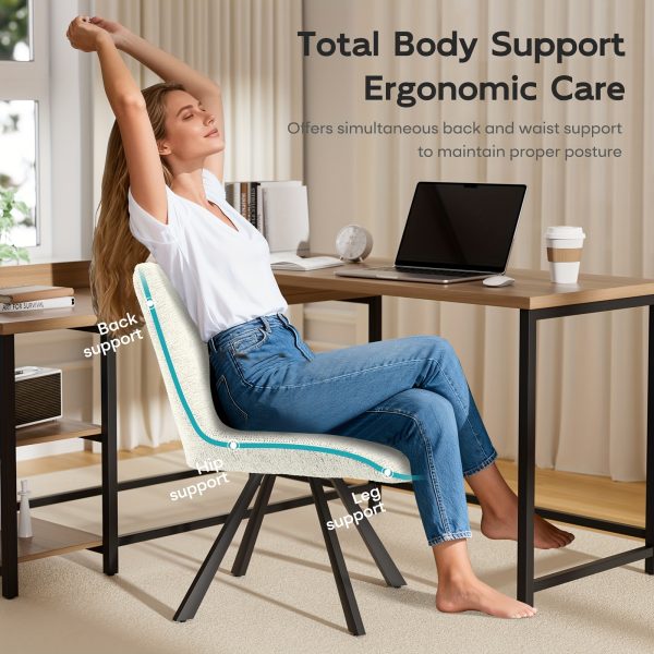 product-fancy-2da73831-0e4a-4339-bb30-8d68548315d1 Vintage Swivel Accent Chair with 180-Degree Rotation, Cushioned Seat - Armless Vanity/Side Chair for Dressing Table, Bedside or Home Office - Easy Assembly, White/Blue/Brown (Black Frame, Non-Wood) - Ideal for Small Spaces & Reading Nook)