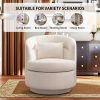 product-fancy-2df00f18-cc4e-4fe5-9cb2-9d7990c5323a Beige Upholstered Swivel Chair with a Pillow, Perfect for Accenting Your Living Room, Bedroom, Or Reading Area