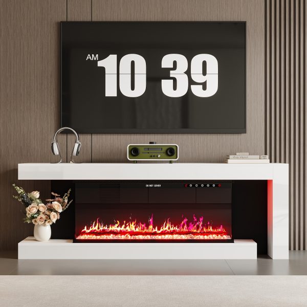 product-fancy-2e26a381-e4ad-4ee4-81b6-17b8e8390975 Modern TV Stand With Electric Fireplace, TV Console With Adjustable LED Lighting For TVs, Modern Entertainment Center With Storage, Media Console For Living Room