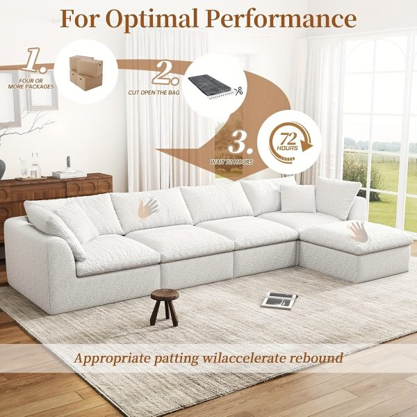 product-fancy-2e28bc71-3194-4098-b1ee-bbb54066393a Modular Sectional Sofa with Movable Ottoman | No Assembly Required, Boneless Cloud Couch, Deep Seat L-Shaped, Suitable for Living Room, Bedroom, and Apartment