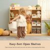 product-fancy-2e520e7a-a527-47e0-9bb7-2fd39dbf503a Luxury 2-in-1 Multifunctional Solid Wood Dollhouse Storage Cabinet & Bookshelf Organizer - Wood Bookcase with Spacious Shelves for, Dolls, Books - Easy Assembly Nursery, Playroom Furniture ' Room Organization