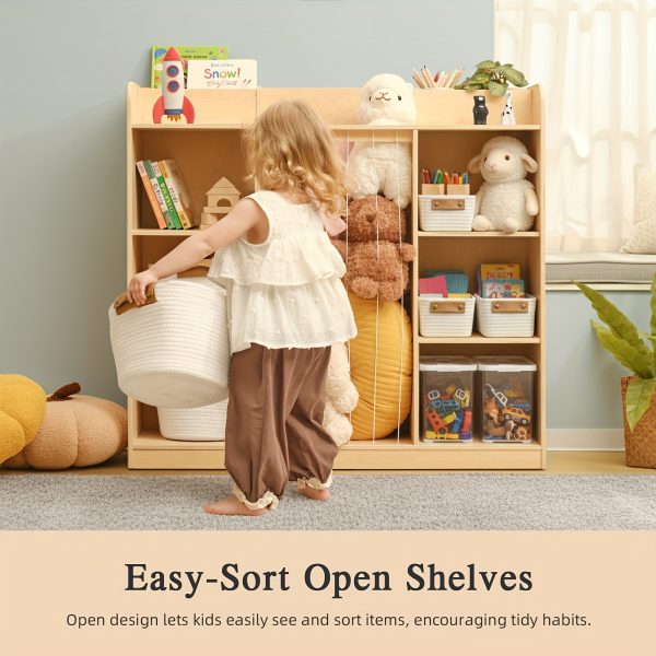 product-fancy-2e520e7a-a527-47e0-9bb7-2fd39dbf503a Luxury 2-in-1 Multifunctional Solid Wood Dollhouse Storage Cabinet & Bookshelf Organizer - Wood Bookcase with Spacious Shelves for, Dolls, Books - Easy Assembly Nursery, Playroom Furniture ' Room Organization