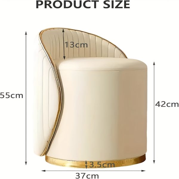product-fancy-2ed5a3c3-3523-4ec1-8403-9f2feb61649b Makeup Stool, 360° Rotating Cushioned Stool, Suitable for Living Room And Bedroom