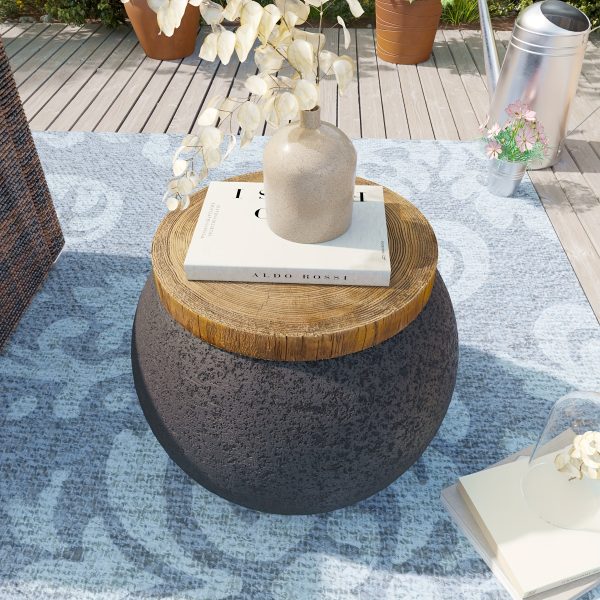 product-fancy-2f3593d0-5030-4761-8765-602a8a5ba3bf 17 "Outdoor Side Table, Patio Footstool, Garden Decorated Concrete Plant Station, Living Room Bedroom Side Table, Autumn And Winter Indoor-Outdoor Stove Coffee Table."