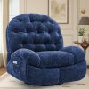 product-fancy-2f404ed5-b14b-40c2-adf1-92140fb579ae Large Swivel Recliner, Adult Rocking Electric Recliner, Electric Recliner, Comfortable Soft-shell Recliner, with USB Port And Living Room Storage Space, Chenille Fabric, Free Shipping