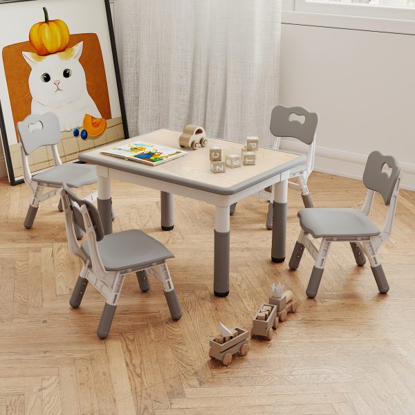 product-fancy-2f84b86d-9c72-45a7-a554-eaf86fc63683 Adjustable Table And 4 Chairs, 23.6" Graffiti Desk