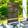 product-fancy-2ff5ae7f-df29-47b6-a657-0421bbcb34ad 6-Foot Outdoor Privacy Barrier, Stylish Fence, Standalone Woven Rattan Partition for Patio, Balcony, Garden, Backyard, Deck, Porch, in Brown Color
