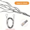 Stainless Steel 48pcs Sunshade Sail Hardware Kit - Triangular And Square Awning Fixing Accessory Set - for Outdoor Use, Includes Screw Buckles, Spring Hooks, Eye Pads, PVC Coated Steel Wire Rope, And Screws