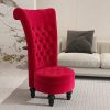 product-fancy-3094b4da-bf95-4d7e-b94e-7fda5ee7c5c0 Royal High Back Chair, Velvet Armless Accent Chair with Button-Tufted & Rubberwood Legs, Regal Elegance Throne Chair for Living Room, Dressing Room, Bedroom