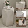 product-fancy-30e5a09f-1922-4cc1-8256-0420508423ba Concrete Outdoor End Table, 17'' Hemp Rope Side Table, Light Gray, Farmhouse Style, Modern Art Patio Side Table, Concrete Garden Stool
