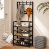 product-fancy-3112e139-a711-47bb-83fe-28f47ecf6f8e 5-Tier & 3-Tier Multifunctional Storage Rack, Entryway Organizer for Shoes & Hats, Ideal for Home, Living Room, Dorm, with 10 White Shoe Storage Bags Included