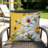 product-fancy-3138e553-5d0e-48f6-ba8e-beb45855df72 2D Flat,Terrace Cushion Cover,1pc 18X18 Inches Quare Pillow Cover, Ladybugs Rest on Daisies.,Decoration, Gifts,Valentine Festival Gifts,Outdoor Indoor,Garden Decoration, 2D Flat