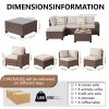product-fancy-314b6744-5c1f-42c2-bb43-6d88f0d89701 RAISED Patio Furniture Set, 2piece/3piece/4piece/6piece Wicker Outdoor Patio Furniture Sets with Cushions And Coffee Table, Outdoor Sectional Boho Patio Conversation Set Sectional Sofa for Backyard, Porch, Beige/Blue