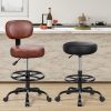 product-fancy-31905cfe-3193-476a-a44a-5751558fb7ca KERDOM Adjustable Height Drafting Chair with Removable Backrest & Quiet-Rolling Wheels - 300 lbs Capacity PU Leather Swivel Stool, Ergonomic Metal Frame for Office, Studio, Clinic, Kitchen, Salon (Black), Ergonomic Chair, Studio Seating, Professional Seating, Premium Materials, Heightadjustable Stool, Office Professionals, Standing Desk Stool, Sleek Design, Durable Construction, Rolling Stool, Kitchen Stool