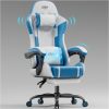 product-fancy-31ad3861-ad1d-49ac-92ec-4aa360882d44 Gaming Chair with Massage Lumbar Support Ergonomic Computer Chair for Adults with Footrest and Lumbar Support with 360° Swivel Seat PU Leather Office Chair, Crafted From Durable Faux Leather, Best Gift for Father and Boyfriend
