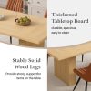 product-fancy-31b9ede0-b065-4da1-b18b-403982a53cbb 78" Rectangular Dining Table for 6-8 People, Large Modern Kitchen Table with Grooved Wood-Strip Base, Suitabel for Home, Dining Room, Living Room, Farmhouse, Family Gathering.