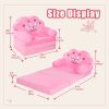 product-fancy-32680505-7950-42aa-87f1-123bee76c81c Kids Sofa Princess Crown Pink - 2-in-1 Flip Open Kids Couch & Lounger | Machine Washable Plush Cover & Certified Safe Foam | Dreamy Reading Nook Chair For Girls