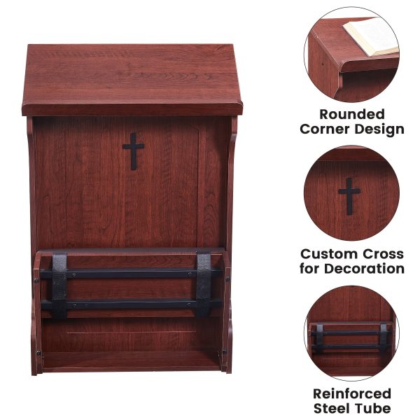 product-fancy-327c5d67-8fa7-4fc2-ab42-9eca6e79fac1 Traditional Wooden Kneeling Prayer Stool with Padded Bench And Bible Stand-36-Inch Church-Style Prayer Station, Suitable for Homes, Small Chapels, And Religious Worship. Prayer Stool Kneeling Pad, for Home Wooden Kneeling Pad, Church Kneeling Stool