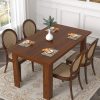 product-fancy-32889204-617f-47d2-bf7a-5d75916e672d 59"-77" Extendable Dining Table, Modern Kitchen Rectangular Table for 6-8, Farmhouse Table with Easy Pull-Out Extension for Family Meals, Space-Saving, Suitable for Kitchen, Living Room, Home