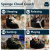 product-fancy-3351b620-cc31-4966-b20b-ed9078fea2f6 55" Oversized Round Lounge Chair, Fabric Corduroy Deep Seat Cloud Sofa Chair, No Assembly Required | Upholstered Comfort Reading Recliner for Living Room, Bedroom, And Movie Viewing Room.