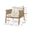product-fancy-3396e990-547a-478f-9901-b46a65931da1 28' Modern Outdoor Woven Lounge Chair with Solid Wood Frame And Comfortable Polyester Cushions, Perfect for Patio, Garden, Or Balcony