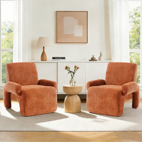 product-fancy-33b0ca7b-df22-4642-9d0b-6d416f52fc12 Set of 2, 31.5" W Upholstered Accent Chair, Unique Design Ideal for Living Room Bedroom