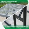 product-fancy-3400631a-47cd-4c5b-8046-f64b1de66dd4 4/6ft Heavy-Duty Metal Picnic Tables with Umbrella Hole for Outdoor, Rectangular 4-6-Person Picnic Tables with Bench, Commercial Expanded Picnic Table And Bench Set, Outside Furniture Set for Yard Outside Garden Backyard Porch Patio Lawn, All-Weather