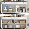 product-fancy-342491a2-455a-4dcb-9852-2619817dfc69 55-Inch Sideboard Buffet Unit, Mid-Century Kitchen Storage Cabinet Featuring 2 Drawers And 4 Doors, Coffee Bar Storage Cabinet