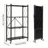 product-fancy-3475ec5d-da59-4cde-bae6-0c868b1ef99d Office Bookshelf Shelving Unit, 3/4/5-Tier Unassembled Storage Rack, Equipped with Wheeled Multi-Layer Storage Shelves, Portable Floor-Standing Versatile Miscellaneous Storage Rack