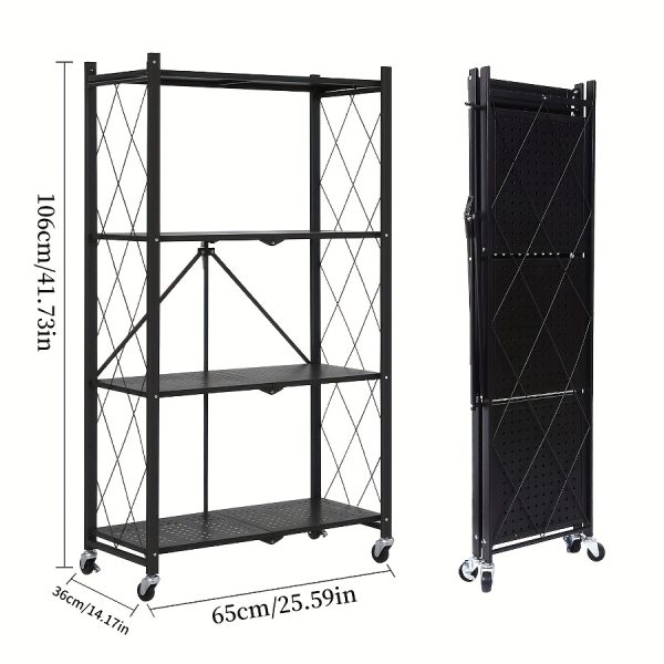 product-fancy-3475ec5d-da59-4cde-bae6-0c868b1ef99d Office Bookshelf Shelving Unit, 3/4/5-Tier Unassembled Storage Rack, Equipped with Wheeled Multi-Layer Storage Shelves, Portable Floor-Standing Versatile Miscellaneous Storage Rack