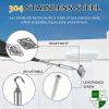Stainless Steel 48pcs Sunshade Sail Hardware Kit - Triangular And Square Awning Fixing Accessory Set - for Outdoor Use, Includes Screw Buckles, Spring Hooks, Eye Pads, PVC Coated Steel Wire Rope, And Screws