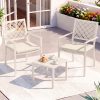 3pcs Outdoor Bistro Set, Stackable Metal Steel Outdoor Table And Chairs, Waterproof Rustproof Patio Furniture Conversation Set for Porch Garden Balcony Backyard, Sage Green