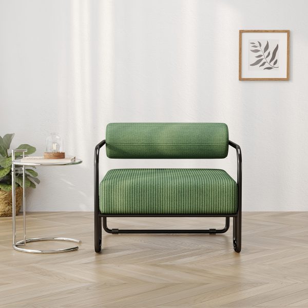 product-fancy-349e062c-3cbf-44ee-851e-c8364f72b57b 27"L Living Room Iron Sofa Chair, Lazy Individual Chair, Balcony Leisure Chair, Modern, Small Space