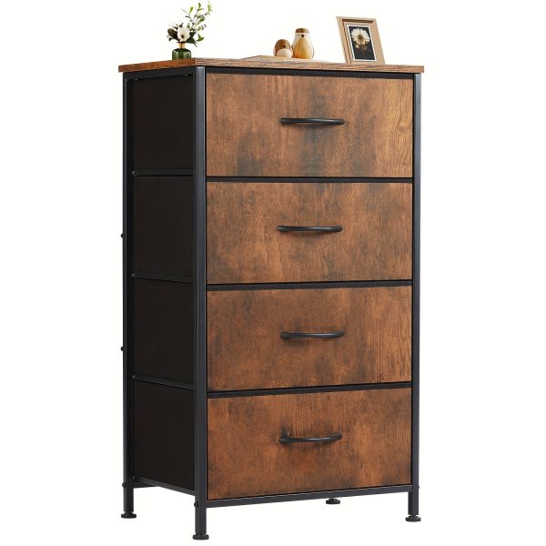 product-fancy-34f0dd04-d455-49be-9444-04c7e1a93471 Dresser For Bedroom, Storage Drawers, Skinny Fabric Storage Tower With 2/4 Drawers, Tower Organizer Unit, Chest Of Drawers With Wooden Top For Closet, Laundry, Entryway