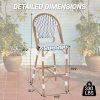 product-fancy-35824f6a-0cbf-4d67-a64e-ca609881f4bb French Counter Height Bar Stool Set of 2, 30" Patio Rattan Bar Stool Chairs, Outdoor Armless Barstools for Porch Garden Indoor