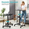 product-fancy-35b92f9b-ef11-4341-af8f-84bf63f73af6 Small Mobile Stading Desk - Sit Stand Desk, Portable Rolling Laptop Desk With Lockable Wheels, Overbed Table With Wheels Adjustable Height, Computer Workstations
