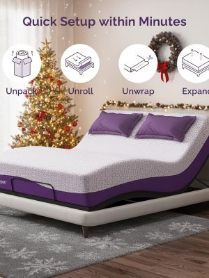 12 Inch Gel Infused Breathable Memory Foam Mattress, Adaptable to Adjustable Bed Frame