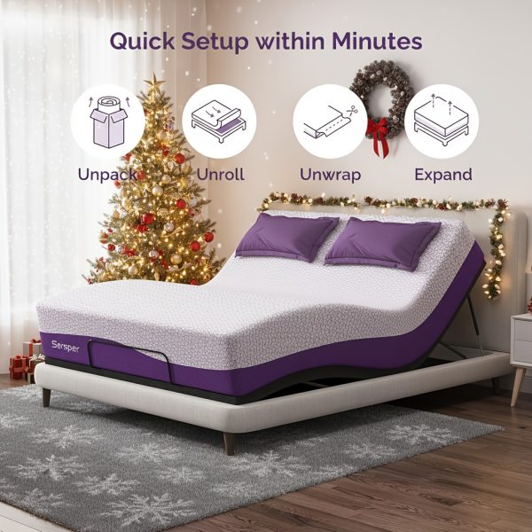 product-fancy-364398d3-f772-4fc9-97f7-17fed192501b 12 Inch Gel Infused Breathable Memory Foam Mattress, Adaptable to Adjustable Bed Frame