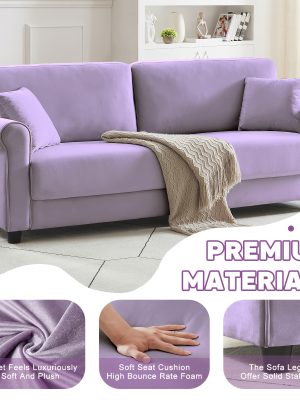 83" Sofa Couch, Small Modern Loveseat, Love Seat with 2 Seater, Velvet Loveseat Sofa, Small Couch for Living Room, Bedroom, Office