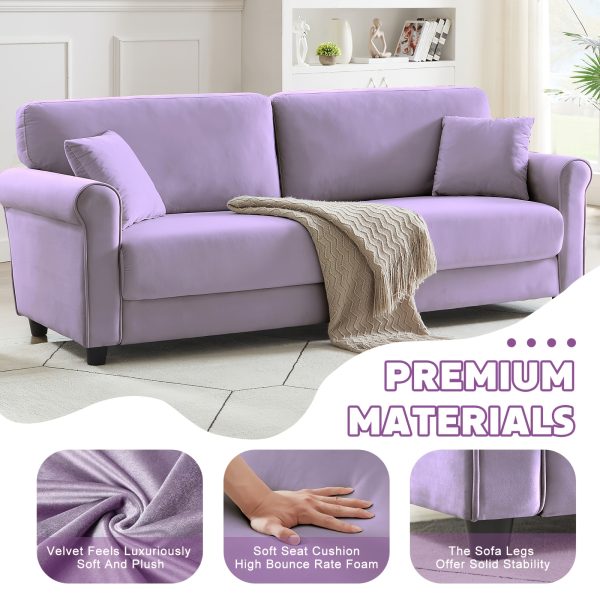 product-fancy-3658499b-dbae-480a-954d-26a4204cccd5 83" Sofa Couch, Small Modern Loveseat, Love Seat with 2 Seater, Velvet Loveseat Sofa, Small Couch for Living Room, Bedroom, Office