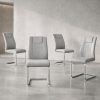 product-fancy-3673351b-639e-48c0-a403-d51ced560a40 Modern PU Leather Dining Chairs Set of 4 - Light Gray/Dark Gray Suitable for Kitchen, Living Room & Dining Room, Foam Cushioned Seats, Cantilever Base with Anti-Slip Footpads, PVC-Coated Faux Leather Armless Chairs, Easy Assembly
