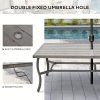 9pcs Aluminum Outdoor Patio Dining Set, 8 People Swivel Dining Chair Set, Outdoor Patio Furniture Set for Garden