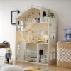 product-fancy-37514441-518d-4f76-be00-e104a8bcd834 3-Tier Freestanding Wooden Storage Shelf Bookshef, Multi-Purpose Organizer for Kitchen, Living Room, Home Decor, White Space-Saving Standing Book Shelf, Bookcase Dollhouse Perfect Display Storage, Kids Playhouse